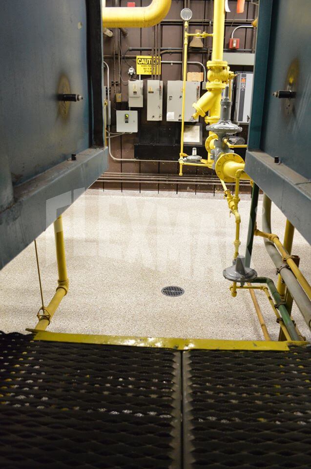 boiler room polyaspartic flooring