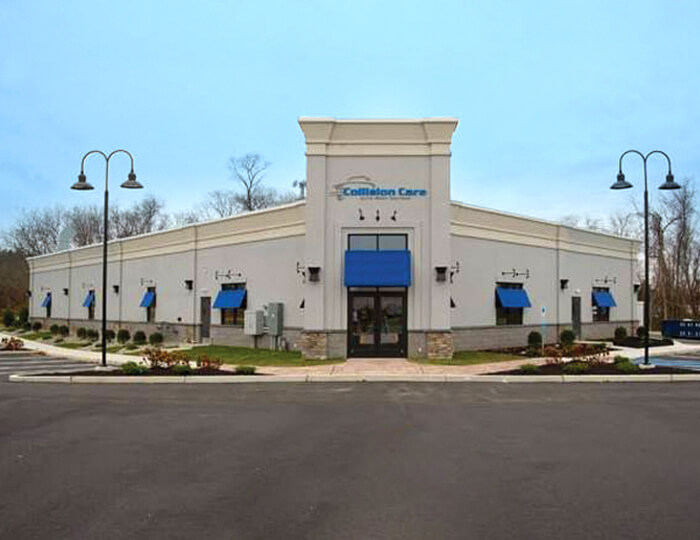 collision care auto body building exterior