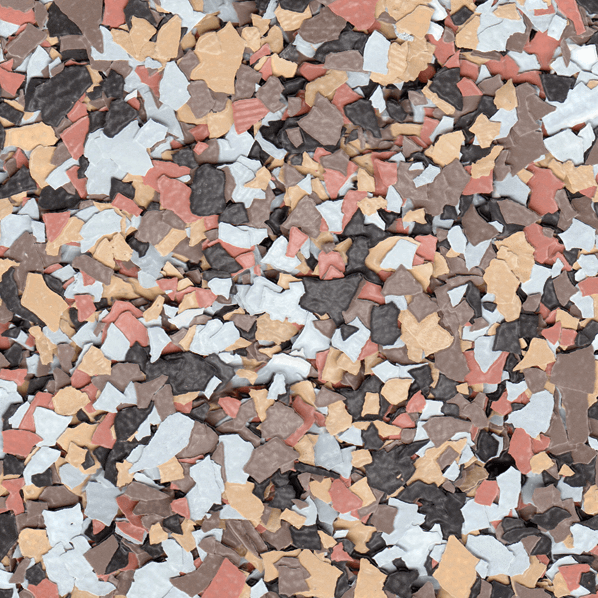 terrazzo 1/4" Color Flake Blend - 4 Hour Basement Floor Color Flake Samples