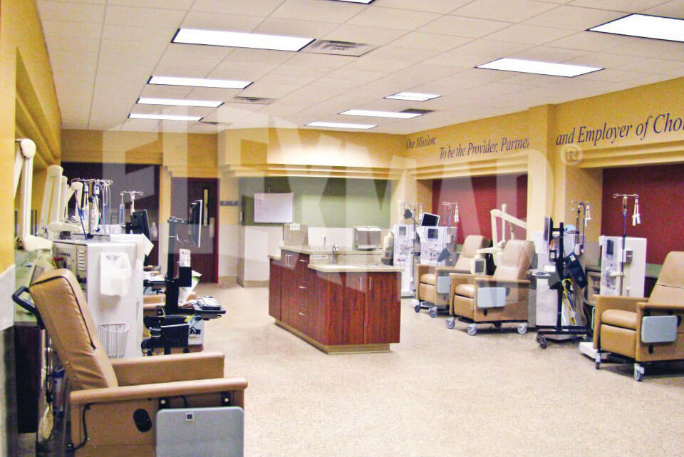 dental office flooring wide shot